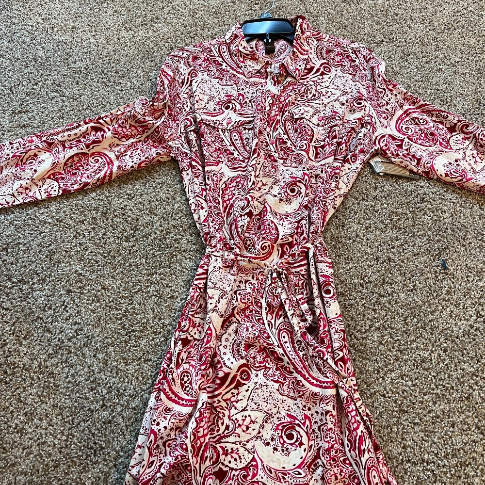 Women's Long Sleeve patterned Dress
